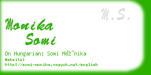 monika somi business card